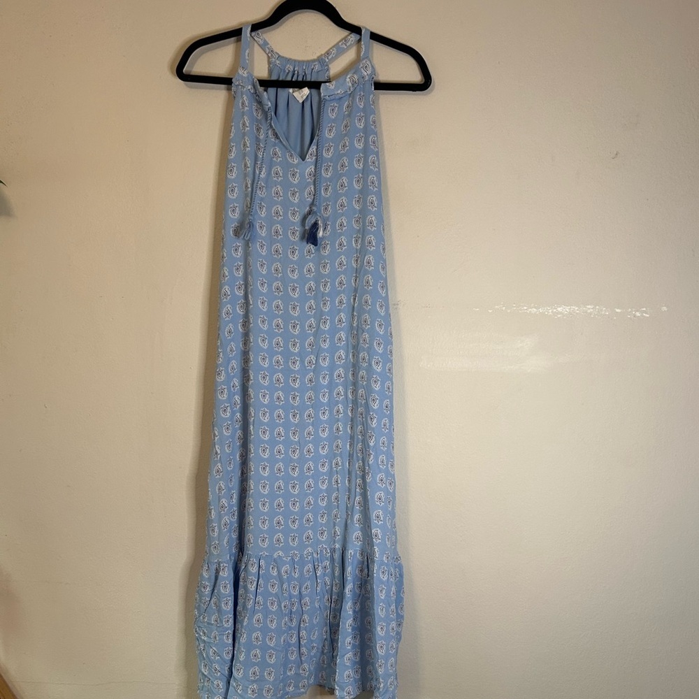 The Prairie Paisley Ruffle Maxi Dress
